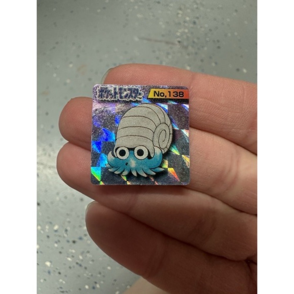 Omanyte No.138 Pokemon GB Pocket Mini Card Anime 1inch Holo Japanese Nintendo 65